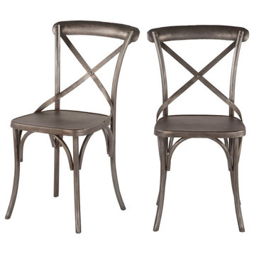 Anderson Reclaimed Iron Dining Chairs, Set of 2