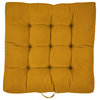 Mozaic Home Mustard Square Floor Pillow with handle 24 in x 24 in x 5 in