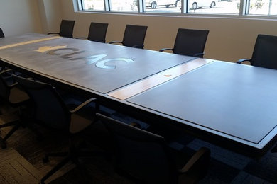 Conference Table, Concrete, Steel, and Wood Design