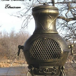 The Blue Rooster Etruscan Chiminea Outdoor Fireplace - Outdoor Fireplaces