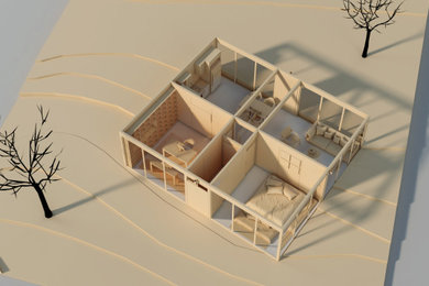 Home design - small contemporary home design idea in Mexico City