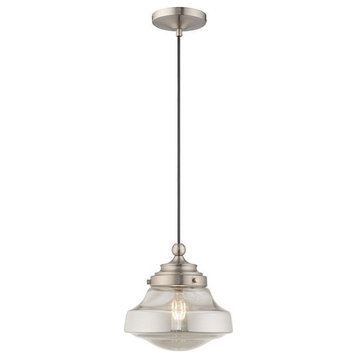 1 Light Mini Pendant in Coastal Style - 9 Inches wide by 11 Inches high