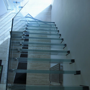 Glass staircase
