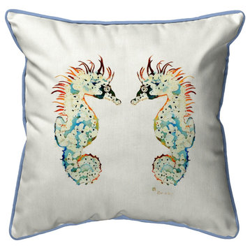 Betsy's Seahorses Large Indoor/Outdoor Pillow 18x18