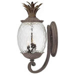 Acclaim Lighting - Acclaim Lighting 7511BC Lanai, 3-Light Outdoor Wall Light, 10"W - This Three Light Wall Lantern has a Black Finish aLanai Three Light Ou Black Coral Clear Pi *UL Approved: YES Energy Star Qualified: n/a ADA Certified: n/a  *Number of Lights: 3-*Wattage:60w Candelabra bulb(s) *Bulb Included:No *Bulb Type:Candelabra *Finish Type:Black Coral