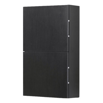 Bliss 14"Wx24"H Linen Side Cabinet, 2 Door, Black
