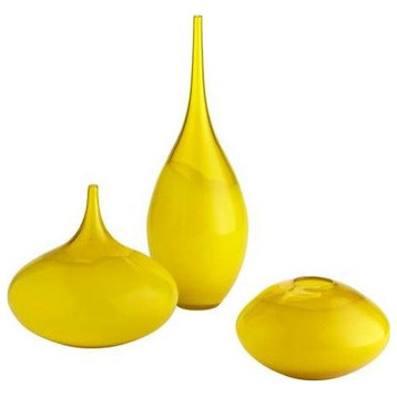 Cyan Moonbeam Vase 04059, Yellow