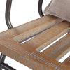 Retro Minimalist Wood Iron Arm Chair | Mid Century Industrial Farmhouse Pillow