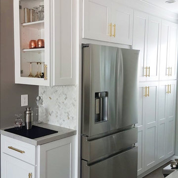 Removal of walls to open a small Long Beach kitchen