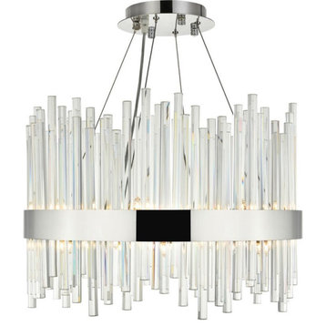 Elegant Lighting Dallas 14 Light Royal Cut Crystal Chandelier in Chrome