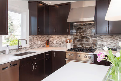 Inspiration for a contemporary kitchen remodel in Boston