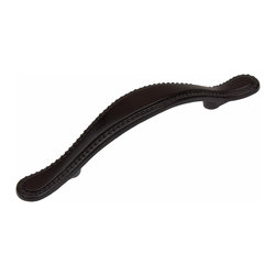 GlideRite Hardware - 4" Beaded Cabinet Pull, Matte Black - Cabinet And Drawer Handle Pulls