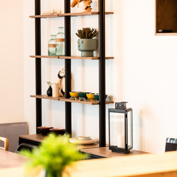 Cuisine moderne noire et bois