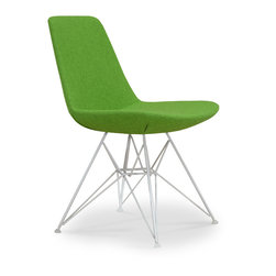 EIFFEL TOWER WHITE - PISTACHIO CAMIRA WOOL - Dining Chairs