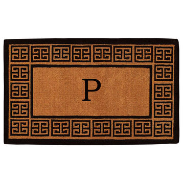 The Grecian Monogram Doormat, Extra-Thick 2'x3', Letter P