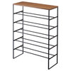 Shoe Rack, Steel, Holds 39.6 lbs, Black