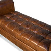Settee/Bench - Brown Leather - Backless