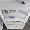 Scranton & Co 5-Shelf Coastal Wood Bookcase in Pure White Oak