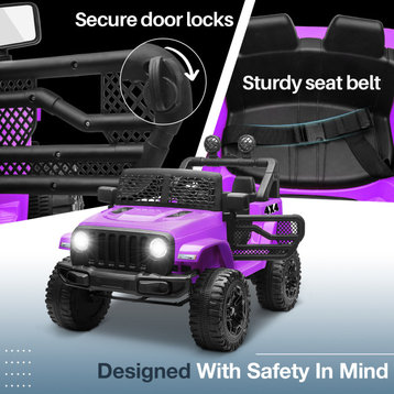 12V Battery Powered Electric Ride-On SUV MP3, Bluetooth, Purple