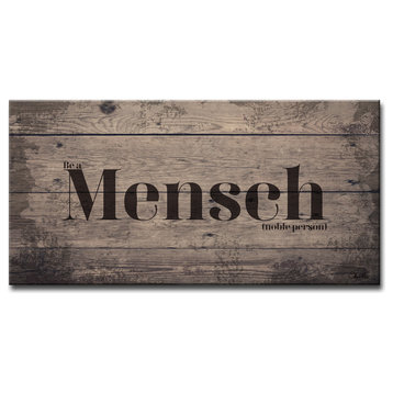 Ready2HangArt Inspirational 'Mensch' Wrapped Canvas Wall Art