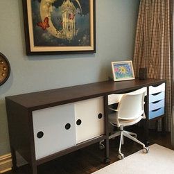 Greenwich, CT - Contemporary - Custom Walnut Desk - Kitchen Cabinetry