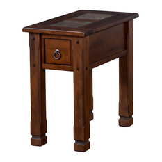 Santa Fe Slate Top 1-Drawer Side Table