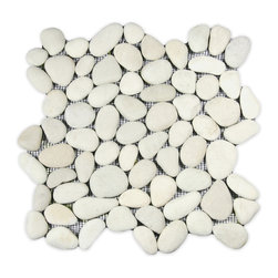 CNK Tile - White Pebble Tile - Mosaic Tile