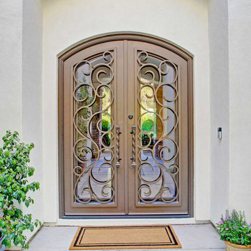 Barcelona Arched Iron Entry Door