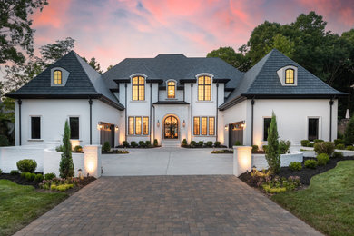 Inspiration for a transitional exterior home remodel in Charlotte