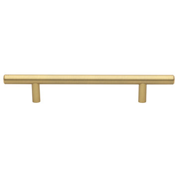 5" Center Solid Steel 7-3/8" Bar Pull, Satin Gold, Set of 20