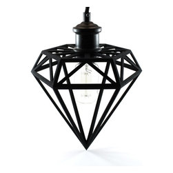 Cultivate Design Co - 3D Printed Diamond by Mutating Creatures - ペンダントライト