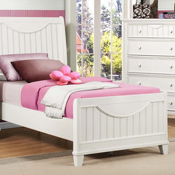 HOMELEGANCE 2136TW-1 ALYSSA WHITE TWIN BED - Kids Beds