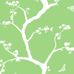 Jenny Simple cherry blossom in leaf - Wallpaper