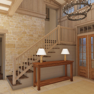 Round Top Ranch Interior - Stair Hall