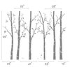 Thin Birch Tree Wall Decals, Color Scheme A, Large 108"