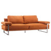 Zuo Modern Jonkoping Contemporary Sofa in Orange