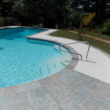 Outdoor Concrete Pool Deck Installation