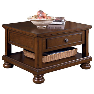 Porter Lift Top Cocktail Table Rustic Brown