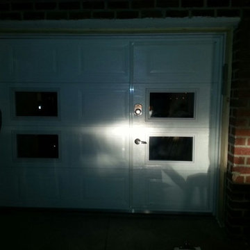 Custom Pass-Through Garage door with Windows. Brooklyn, NY