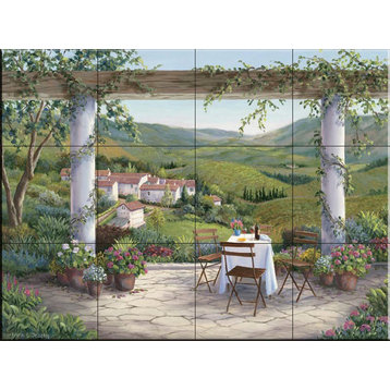 Tile Mural, Afternoon In The Vine by Barbara Felisky