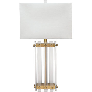 Grammercy Table Lamp - Acrylic, Antique Brass