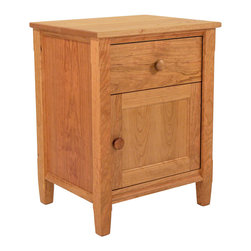 Vermont Shaker Nightstand with Door - Nightstands And Bedside Tables