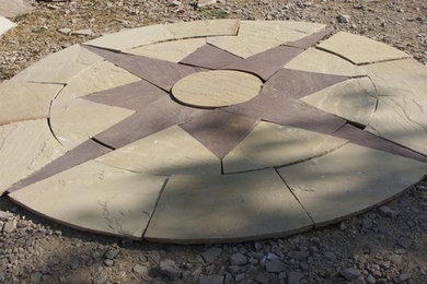 Beige and brown mix stone circle
