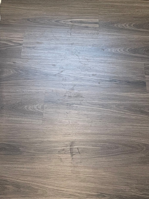 What type of wood floor doesn't show footprints