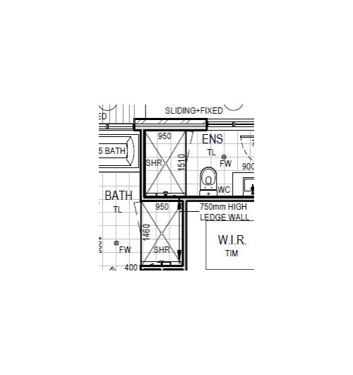 Shower Ledge positioning Houzz AU