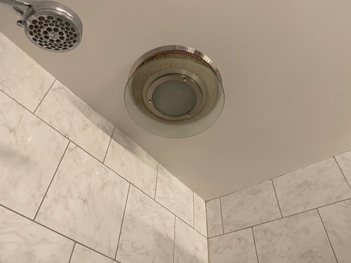Exhaust Fan Light Combo Above Shower - How To Install Bathroom Light Fan Combo