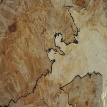 Live Edge on Walnut and white leather base