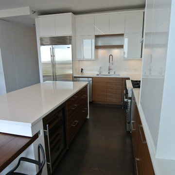 Custom Kitchen with High Grade Plastic Finished Cabinets