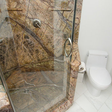 Rainforest Brown Leathered Granite Bathroom