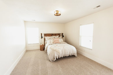 Inspiration for a rustic bedroom remodel in Salt Lake City